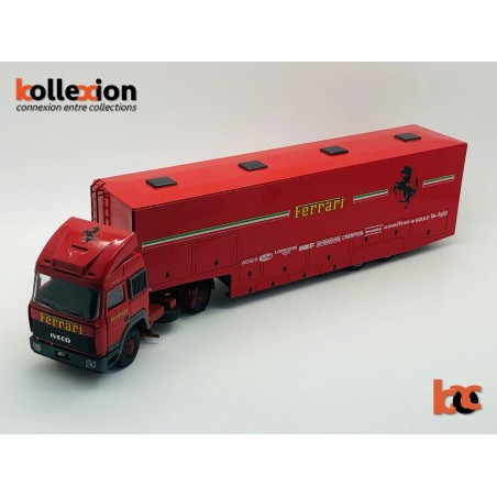 RARE Gros Camion Semi Remorque IVECO 1/32 SCUDERIA FERRARI F1